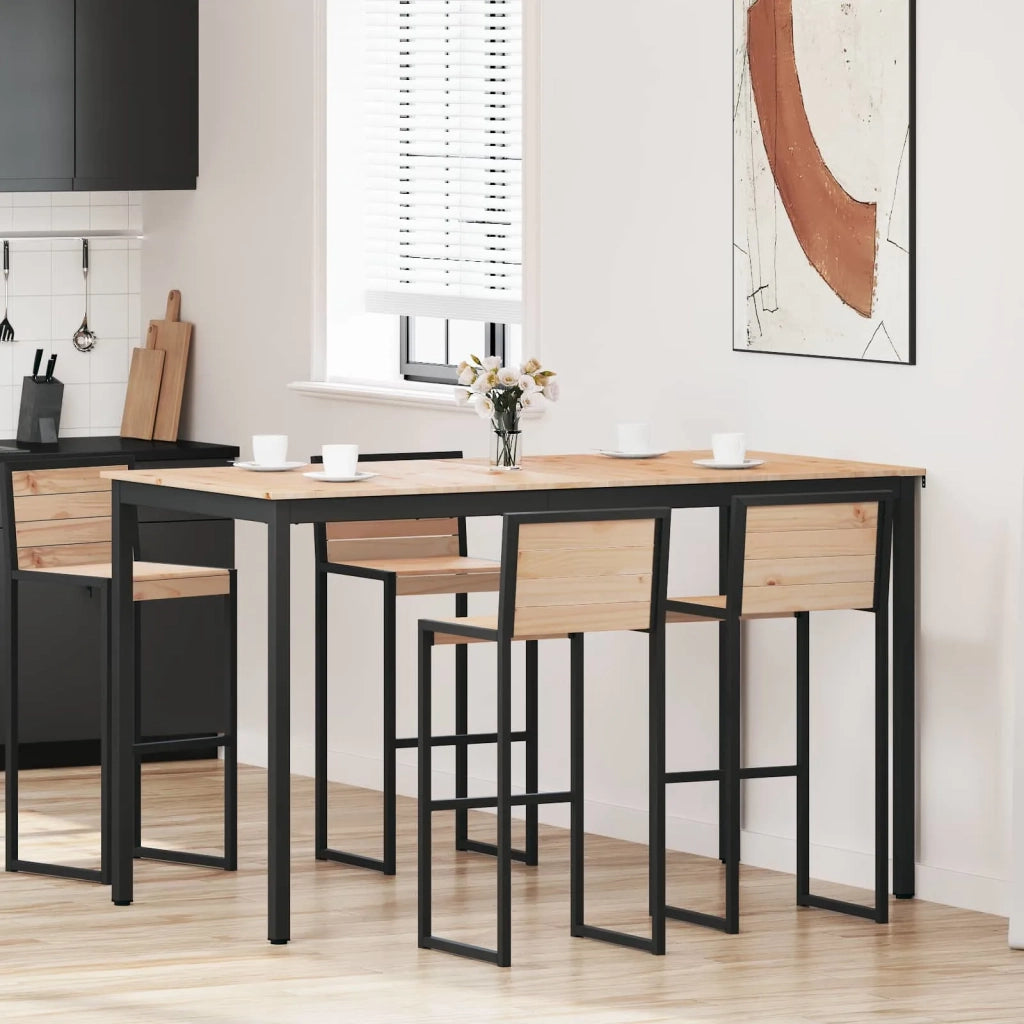 Tavolo da bar Naturale 180 x 90 x 105 cm Pino massello 892811