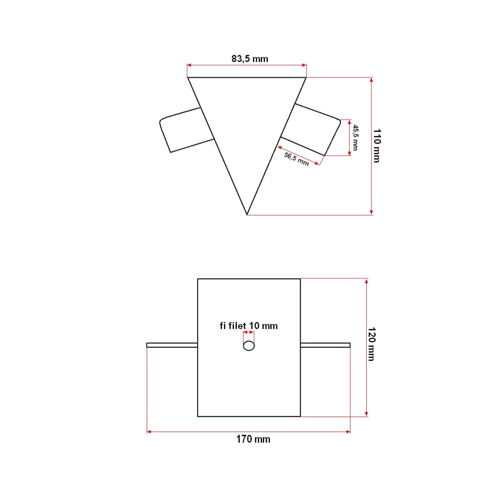Testa a croce per spaccalegna verticale 8T 230V/2400W L=1040 mm