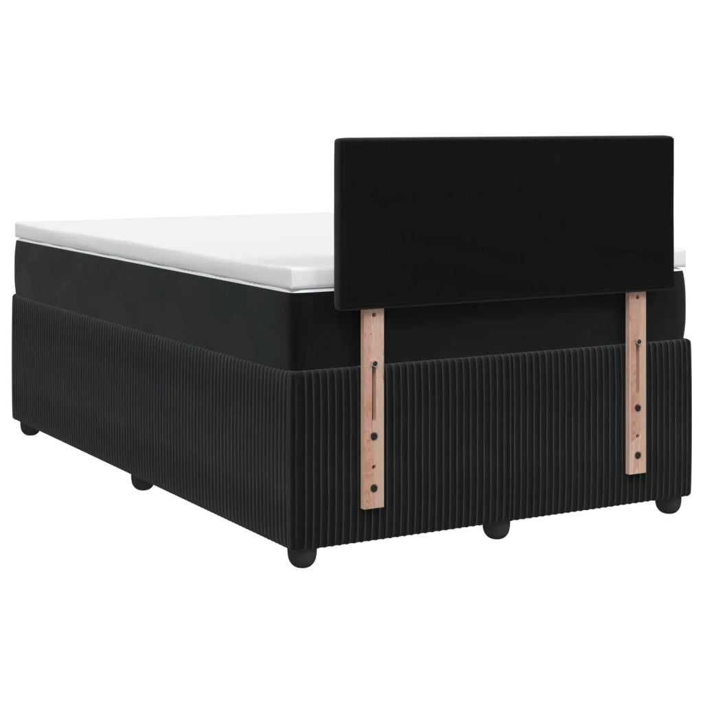 Letto box spring con materasso Nero 120 x 190 cm Velluto 3451633