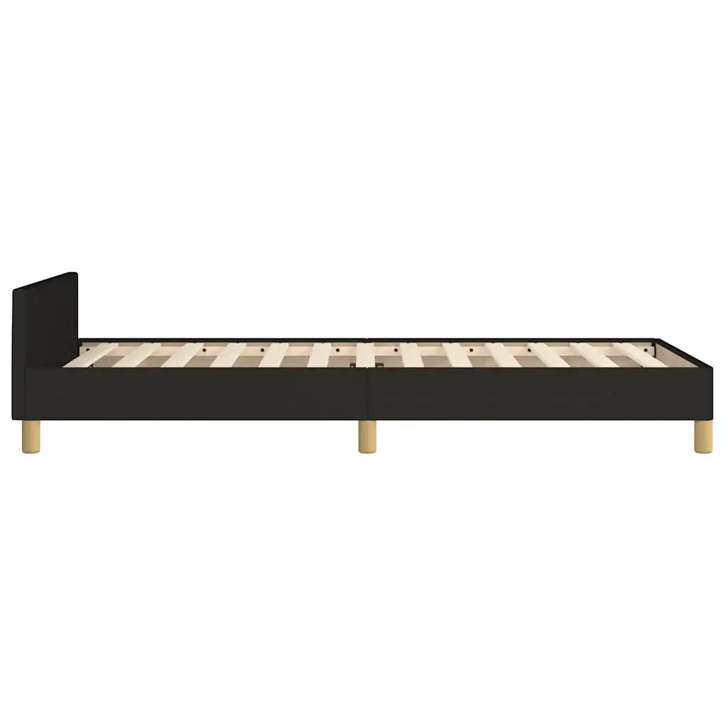 Giroletto senza Materasso-Struttura Letto Nero 100x200 cm in Tessuto 180928