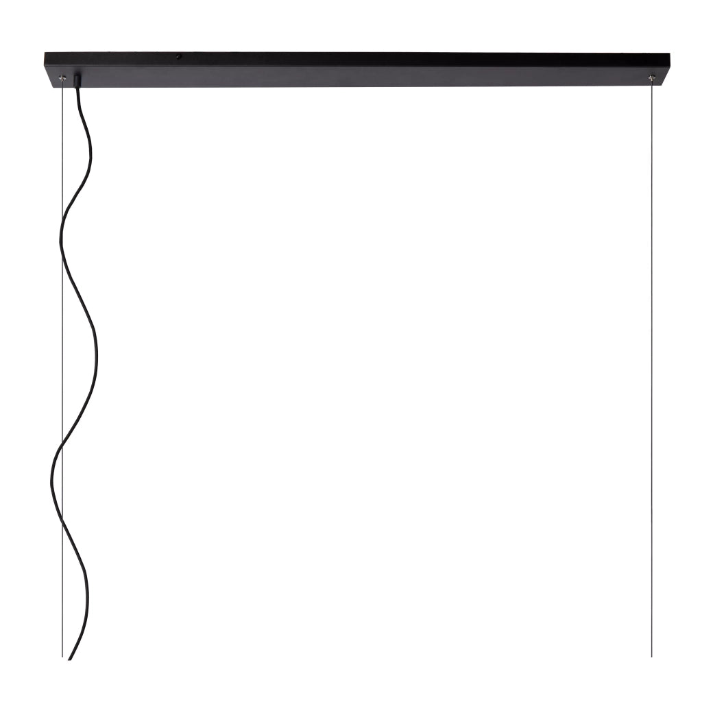 Lampada sospesa lineare loft nera Calixt Lucide 2xE27 25W