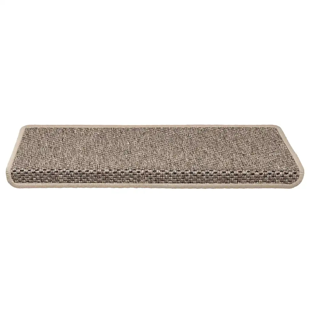 Tappeti Adesivi Scale Aspetto Sisal 30 pz 65x21x4cm Beige Scuro 3365890