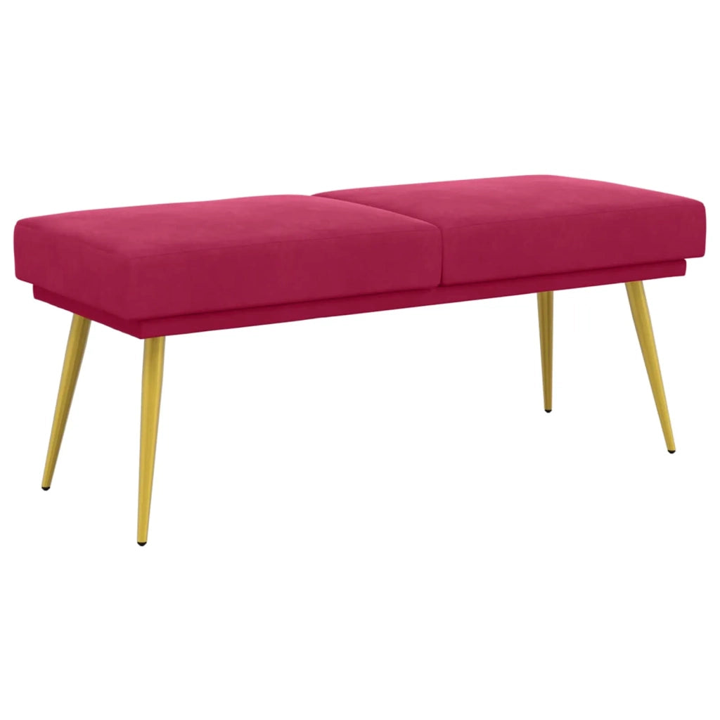 Panchina a doppio strato Rosso Vino 120 x 45 x 46 cm Velluto 42038590
