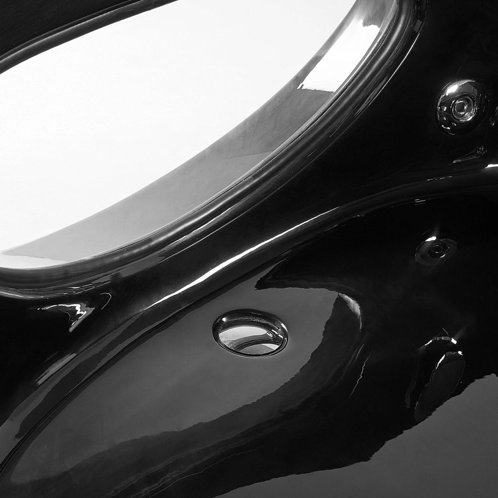 Vasca Idromassaggio Angolare Nero Sanitario Acrilico con Luci LED 10 Getti Massaggio 190 x 138 cm Stile Moderno