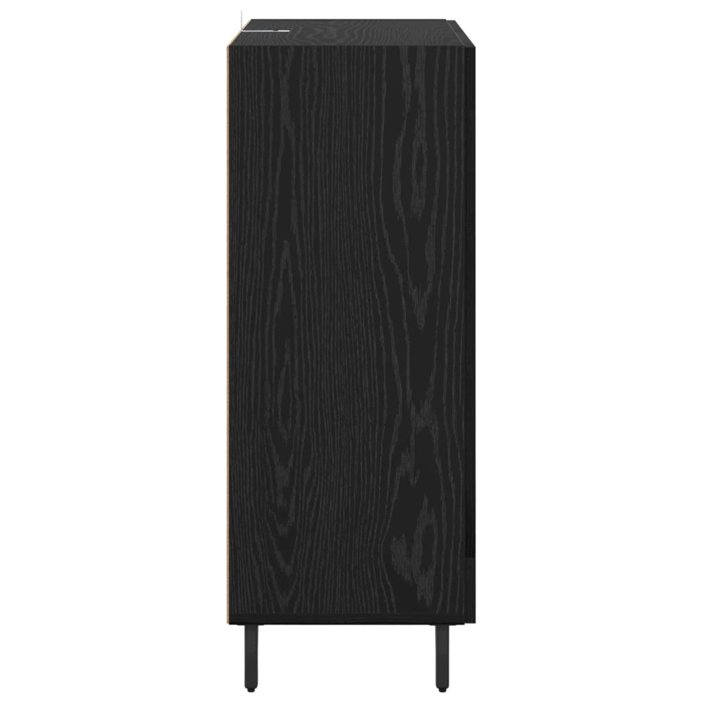Credenza con cassetto Rovere Nero 69,5 x 34 x 90 cm