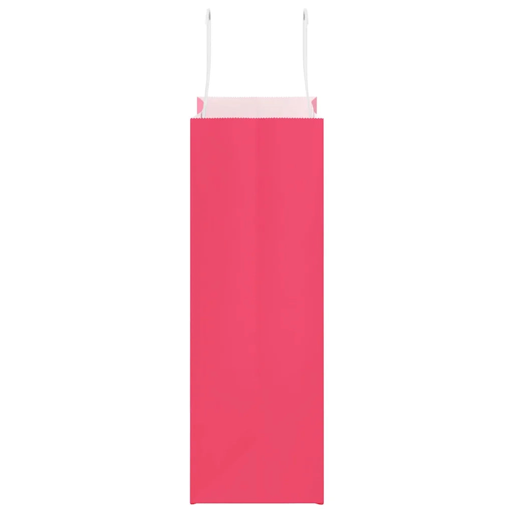Sacchetti di Carta 250 pz con Manici Rosa 21x11x31 cm