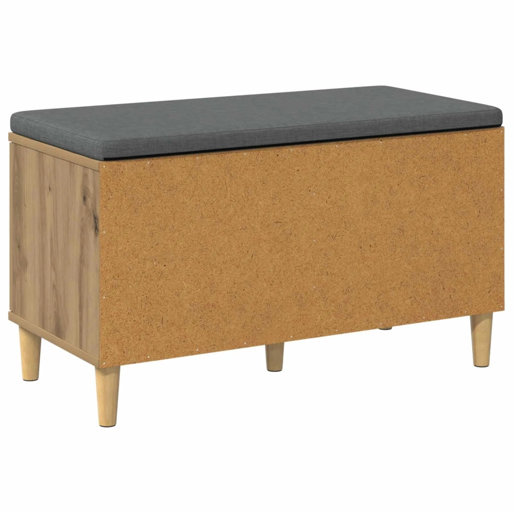 Panca per scarpe con cuscino Rovere Artigianale 80 x 38 x 46 cm 906153