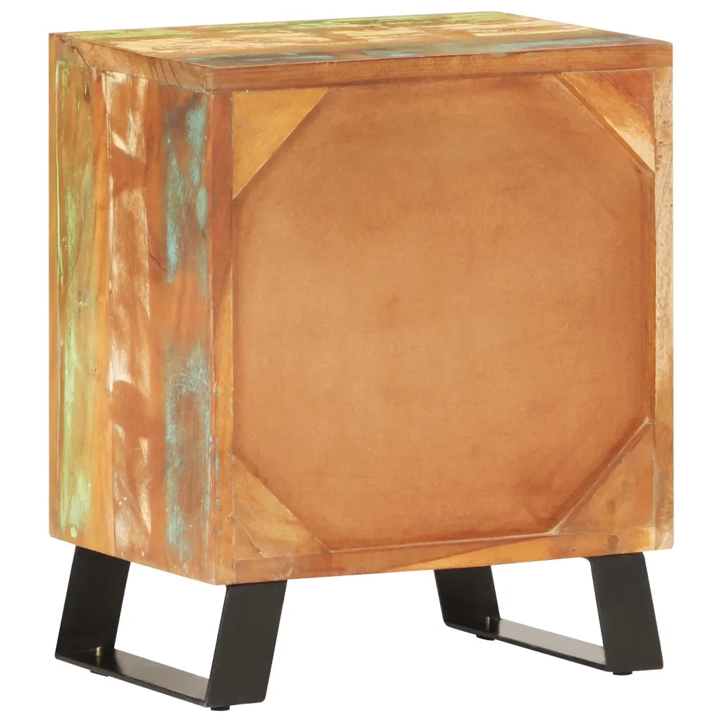 Comodino | Armadio da Notte | Mobiletto da notte 40x30x50 cm in Legno Massello di Recupero