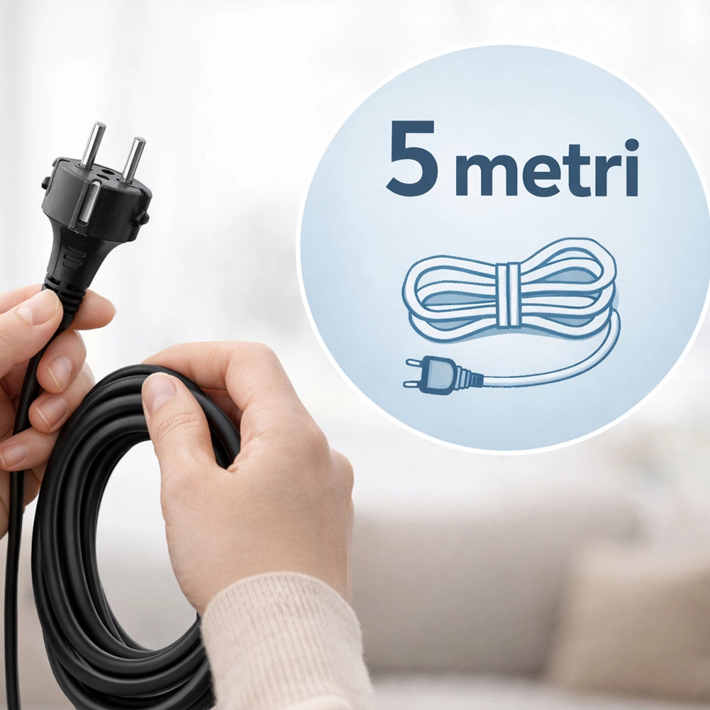 Scopa Elettrica 2 in 1 Aspirapolvere Salvaspazio Silenzioso con Serbatoio 500ml