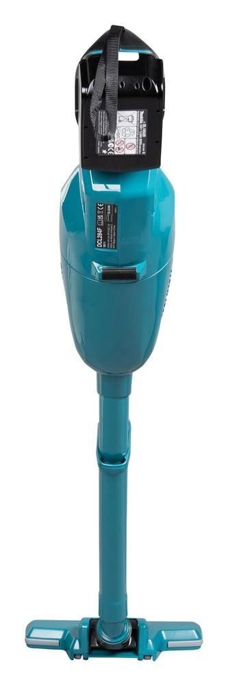 Makita DCL284FZ scopa elettrica Aspirapolvere a bastone 2 in 1 Batteria Secco Tessuto Senza sacchetto Nero, Turchese