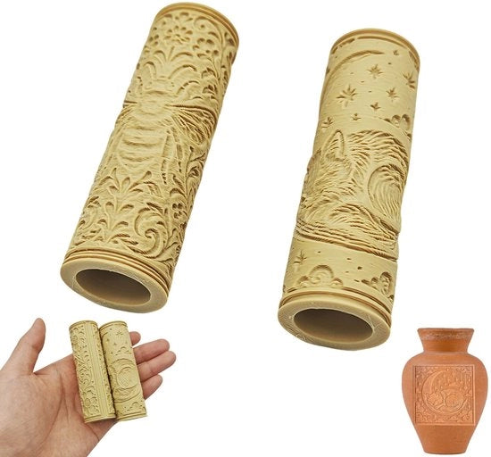 Strumento di Incisione a Mano - Rotolo a Tessuto - Decorativo - Stampante di Rilievi - Modello di Rilievo - Materiale Plastico, Compattato