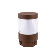 Paletto Luminoso GES2391 in Alluminio Marrone - Testa con Modulo LED 12W/16W/20W, IP65, 3000K/4000K/5000K, Trattamento C4 - Gealuce