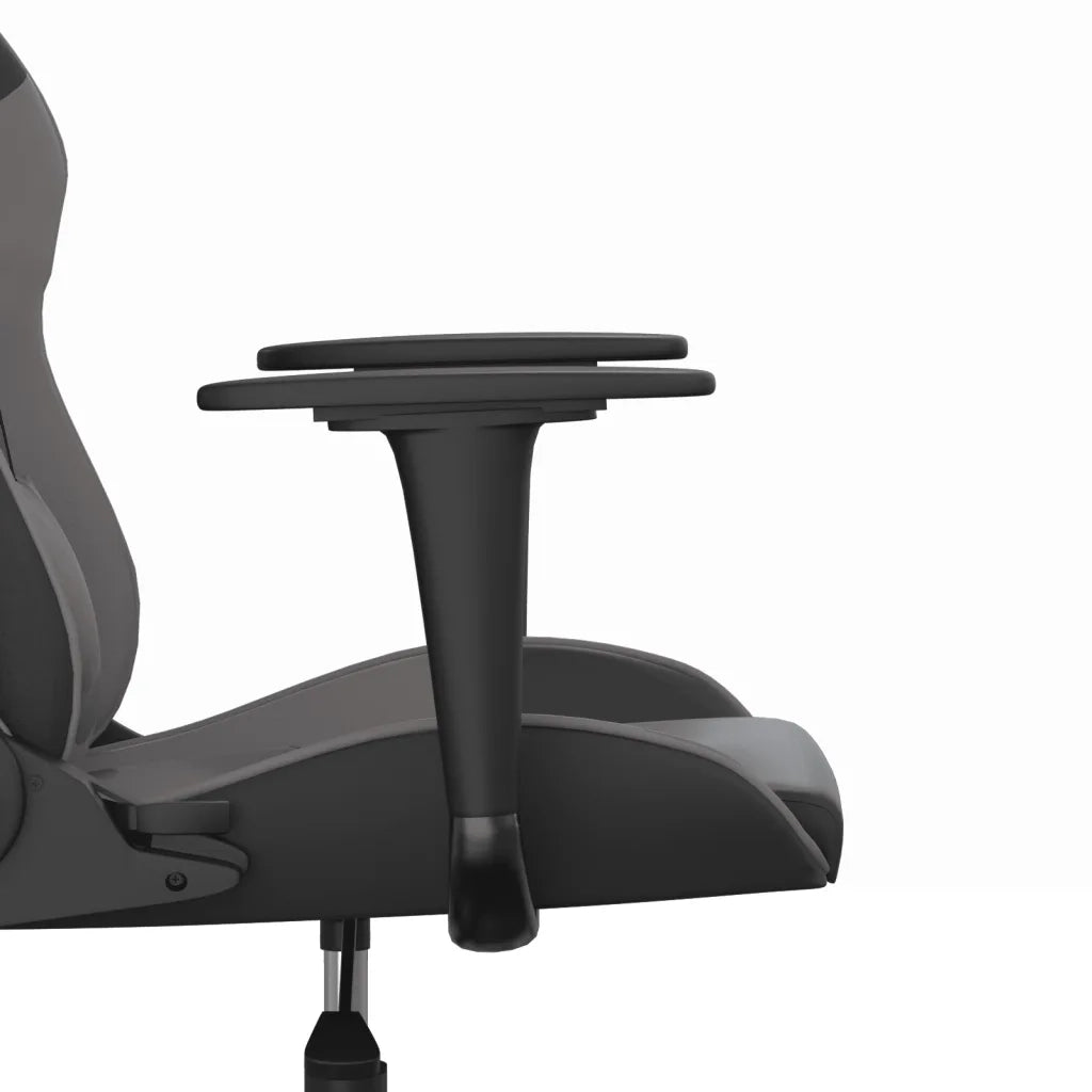 Sedia da Gaming | Sedia da e-sports Massaggiante Nero e Grigio in Similpelle
