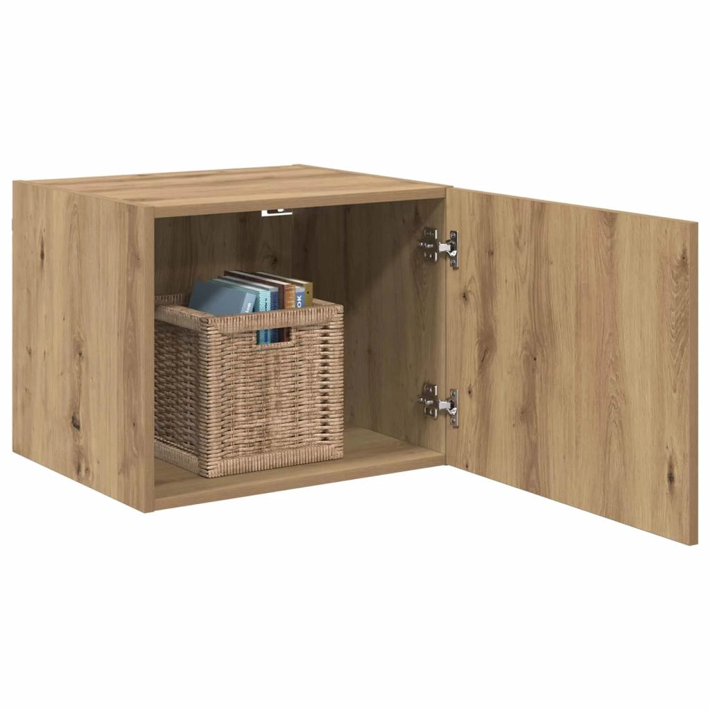 Armadietto a muro rovere artigianale 50 x 42.5 x 40 cm