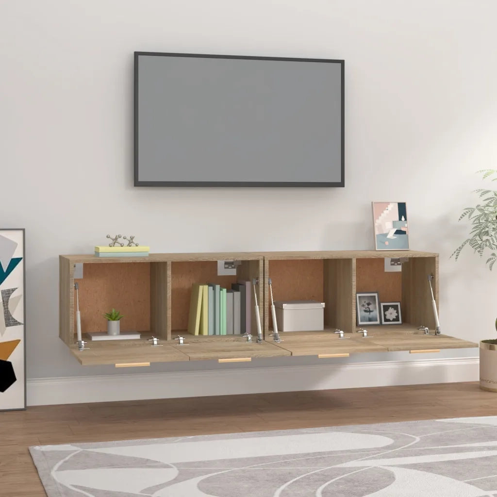 Mobili Parete 2 pz Rovere Sonoma 80x35x36,5cm Legno Multistrato cod mxl 34393