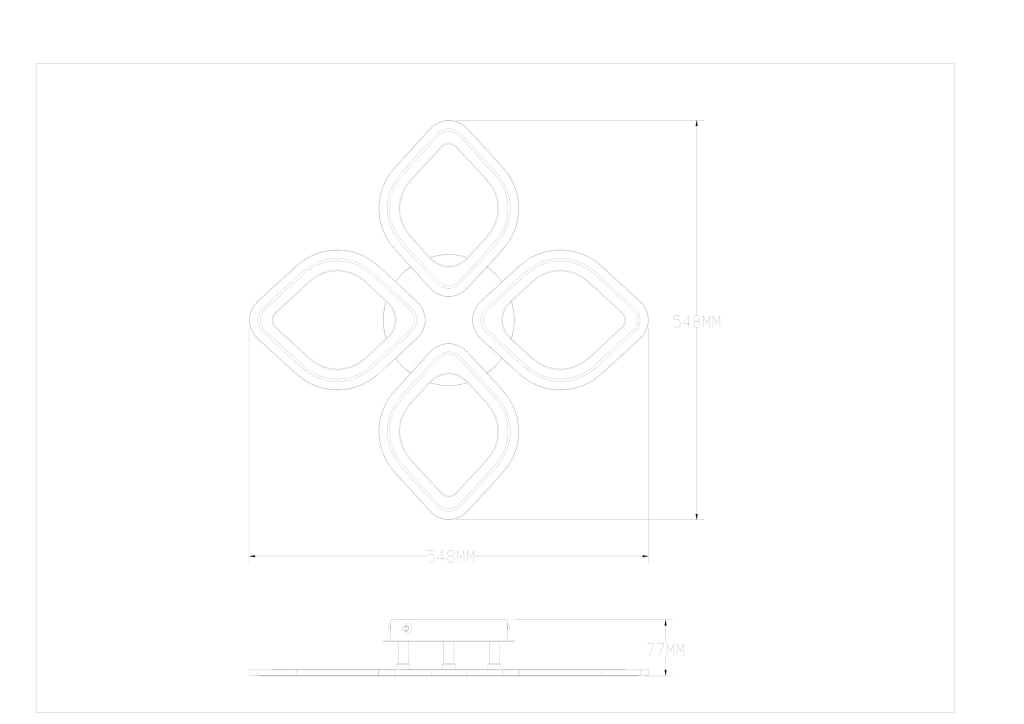 Plafoniera geometrica moderna bianca LED 30W Illumia Zuma Line
