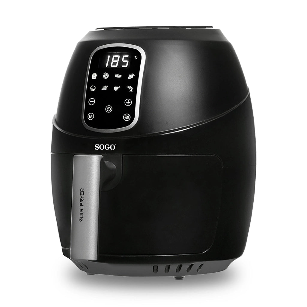 SOGO Friggitrice ad Aria 3.5L 1400W Digitale, Touch, Antiaderente, Timer 60 Min, Cucina Sana con 80% di Grassi in Meno