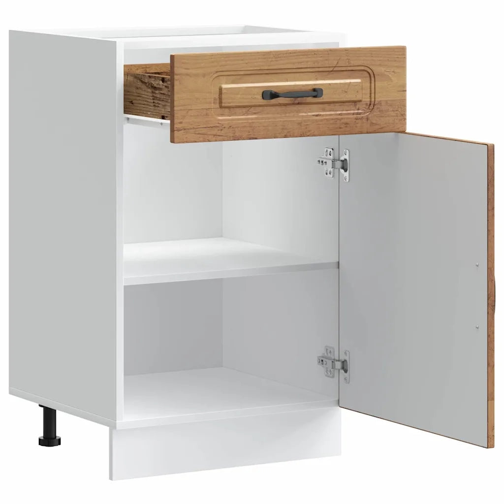 Base da Cucina-Mobile Base da Cucina Kalmar Legno Vecchio in Legno Multistrato 693219