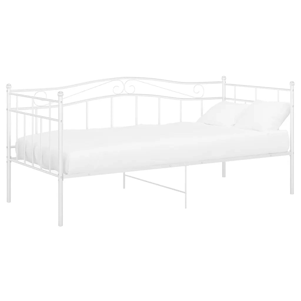 Telaio Divano Letto Bianco in Metallo 90x200 cm cod mxl 55347