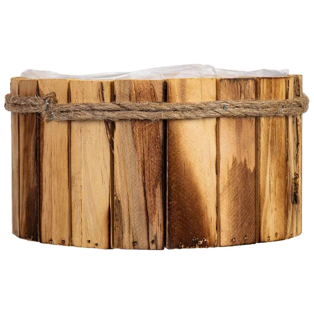 Cesto tondo in legno 19x19x10h cm