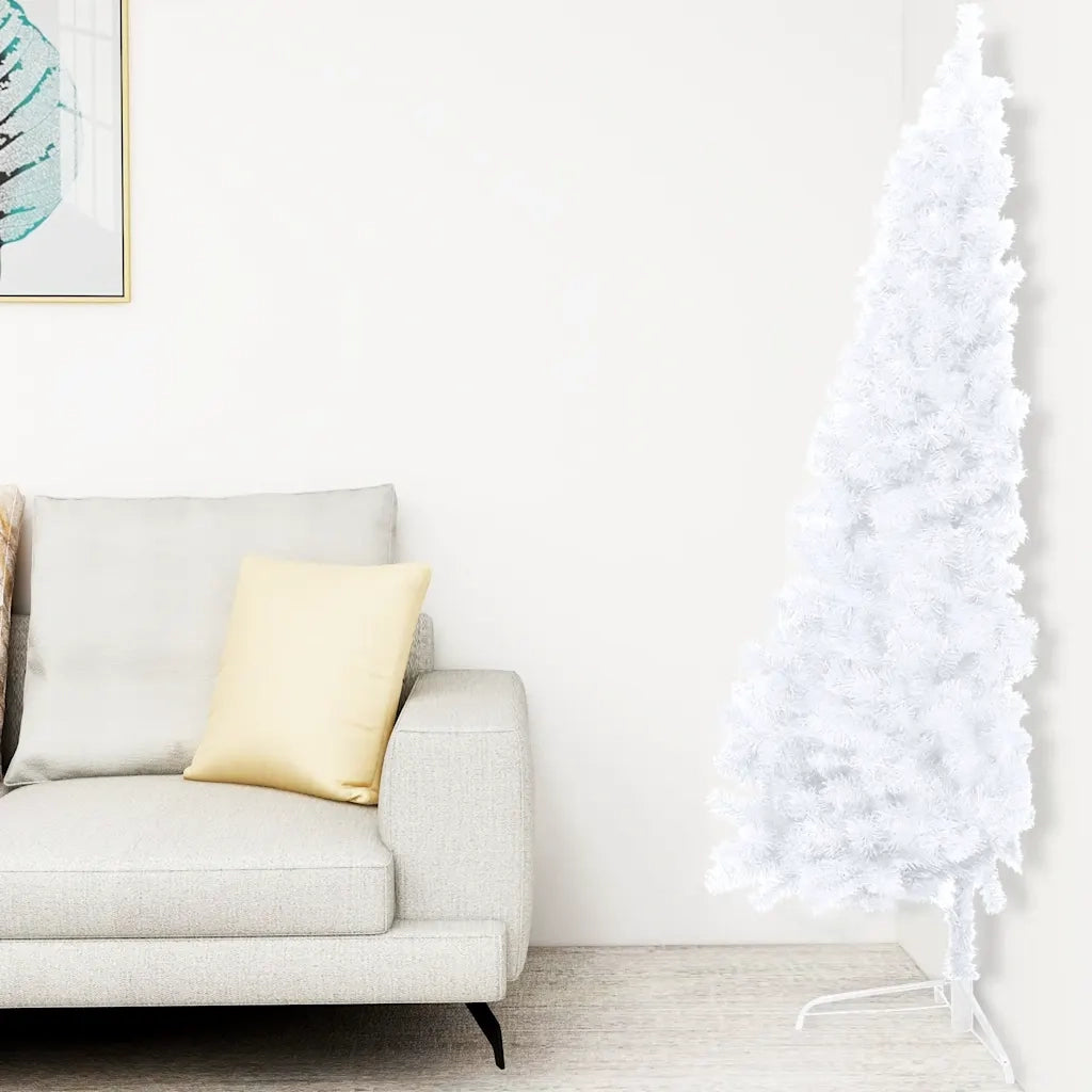 Set Albero Natale Artificiale a MetÃ  LED Palline Bianco 240cm  cod mxl 26308