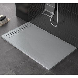 Piatto Doccia 90x190 cm in Pietra Bonussi Makalu Grigio Chiaro