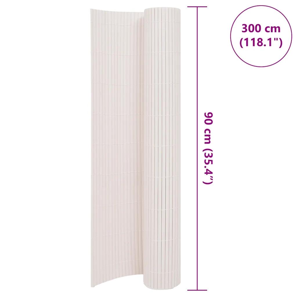 Recinzione da Giardino a Doppio Lato 90x300 cm Bianca 43622