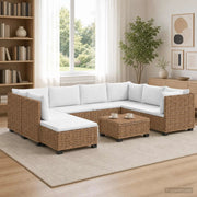 9 pz Set Lounge in Rattan con Cuscini GENDT Rattan naturale 3429864