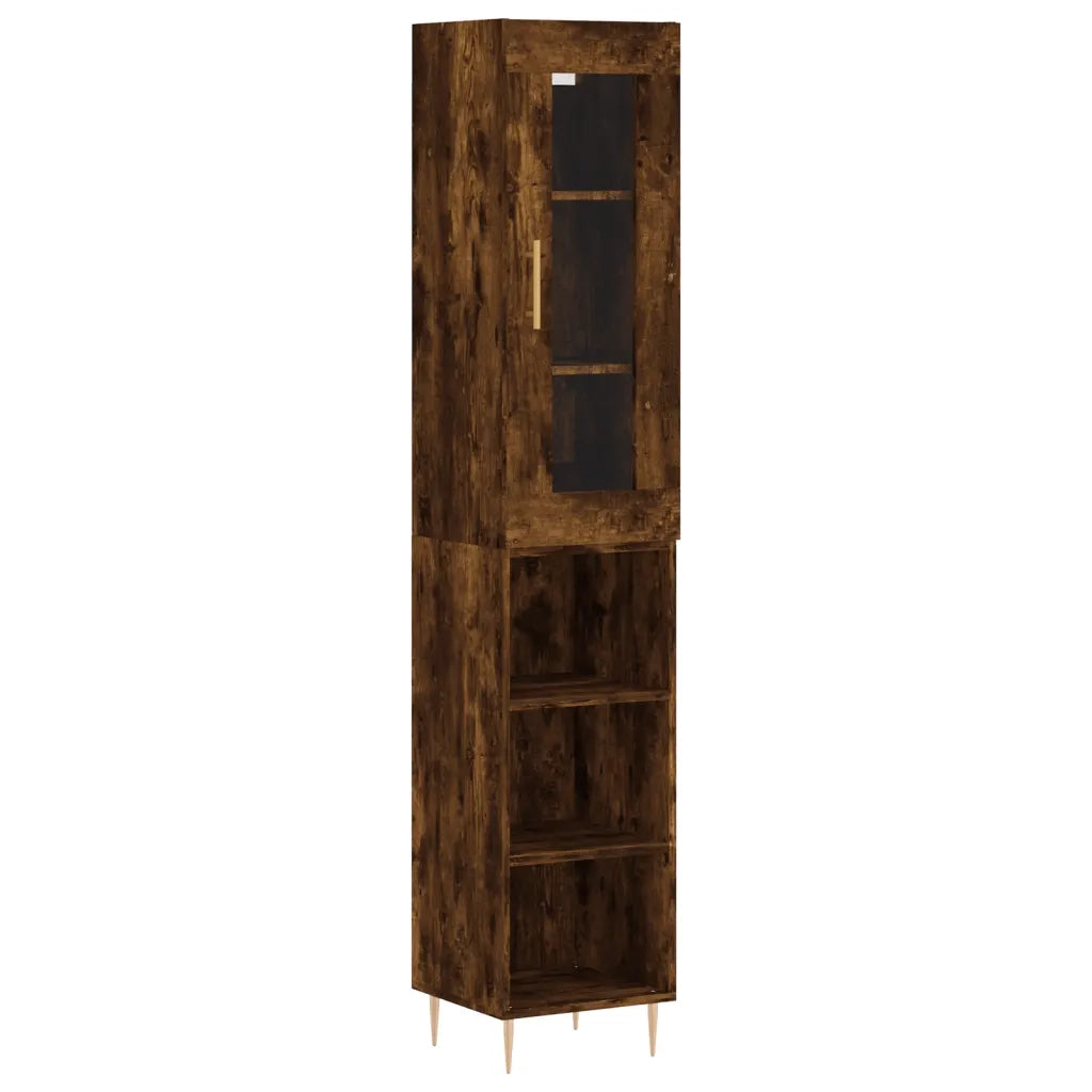 Credenza Rovere Fumo 34,5x34x180 cm in Legno Multistratocod mxl 78169