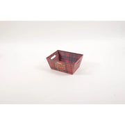 Cestino in cartone red tartan