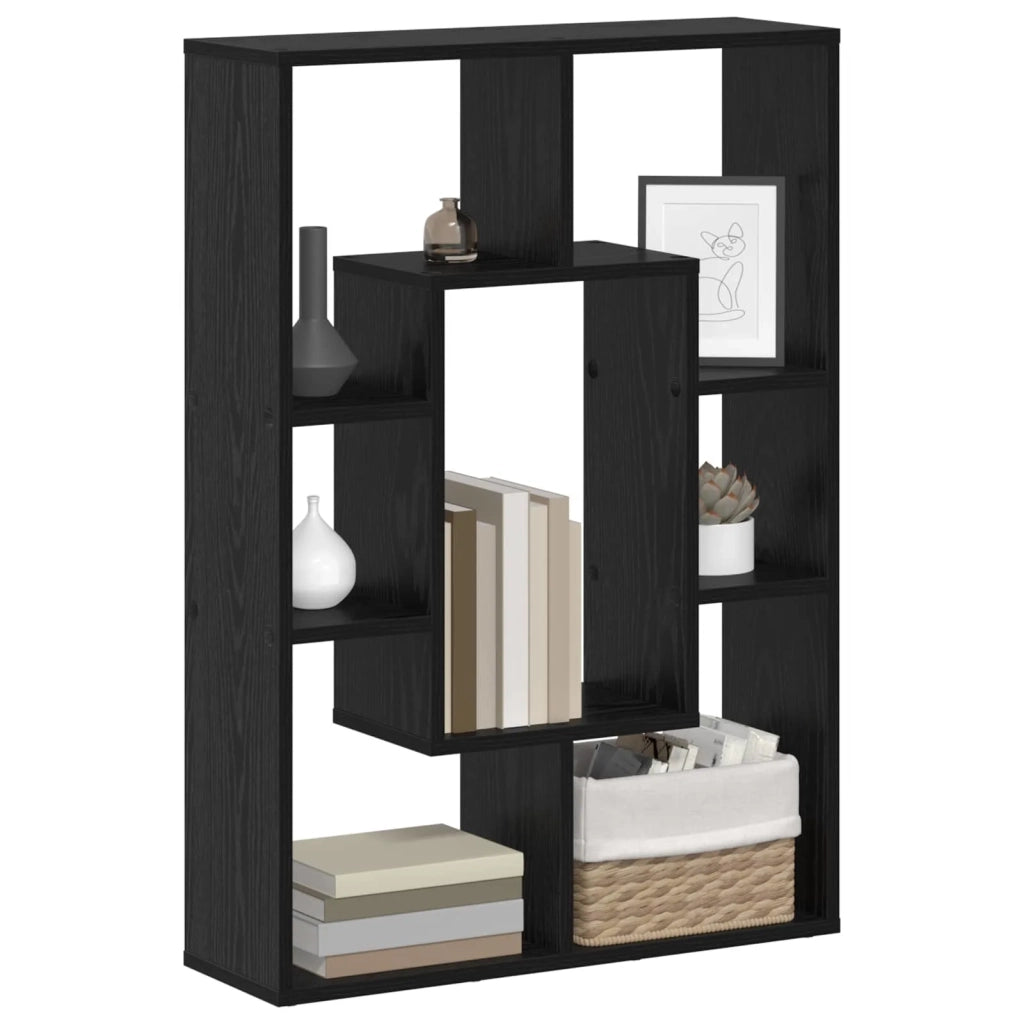 Armadio per Libri Rovere Nero 63 x 20 x 90 cm Legno multistrato