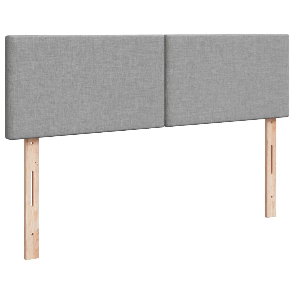 Giroletto a Molle con Materasso Grigio Chiaro160x200 cm Tessuto