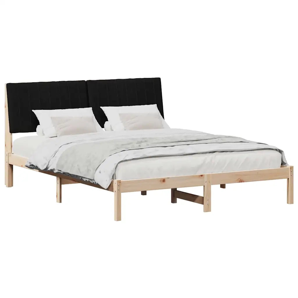 Struttura del letto-Giroletto Marrone 135 x 190 cm Pino massello 623729