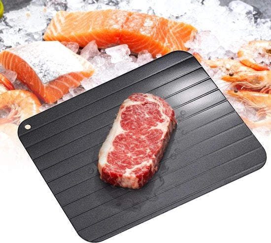 Piatto da servizio in alluminio per carne e pesce - rapido scioglienza naturale - adatto per uso domestico