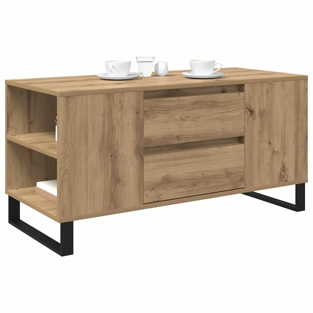 Tavolino da Salotto-Tavolino da soggiorno-Tavolo Rovere artigianale 102 x 44,5 x 50 cm 495153