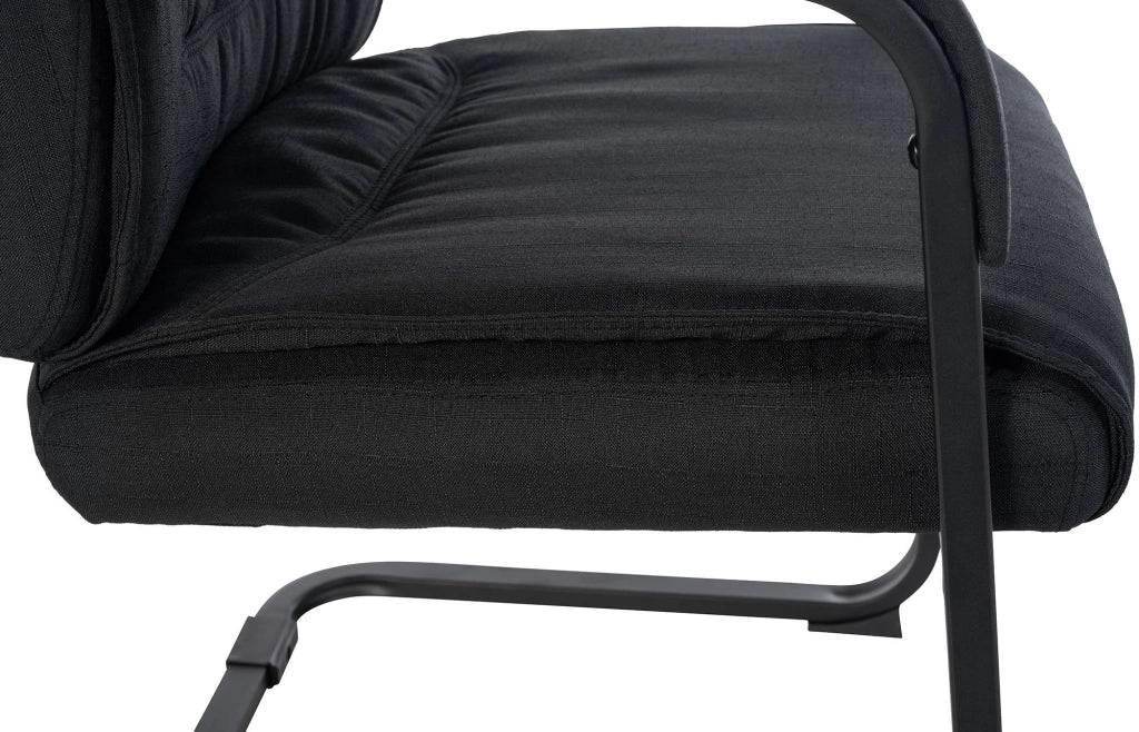 Sedia Anubis XXL in tessuto nero/nero