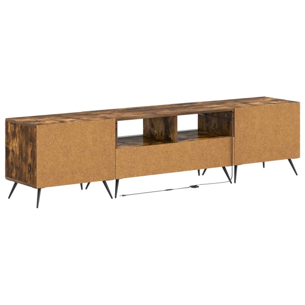 Mobile TV LED a 5 pezzi Rovere Fumo Legno ingegnerizzato 3416927
