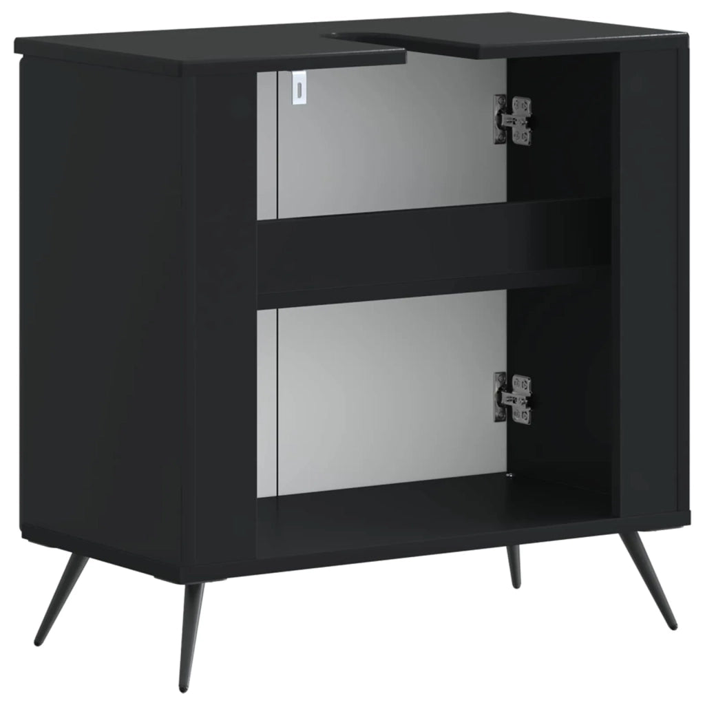 Armadio per Lavabo da Bagno BREDA Nero 59,5 x 31,5 x 59 cm 897446