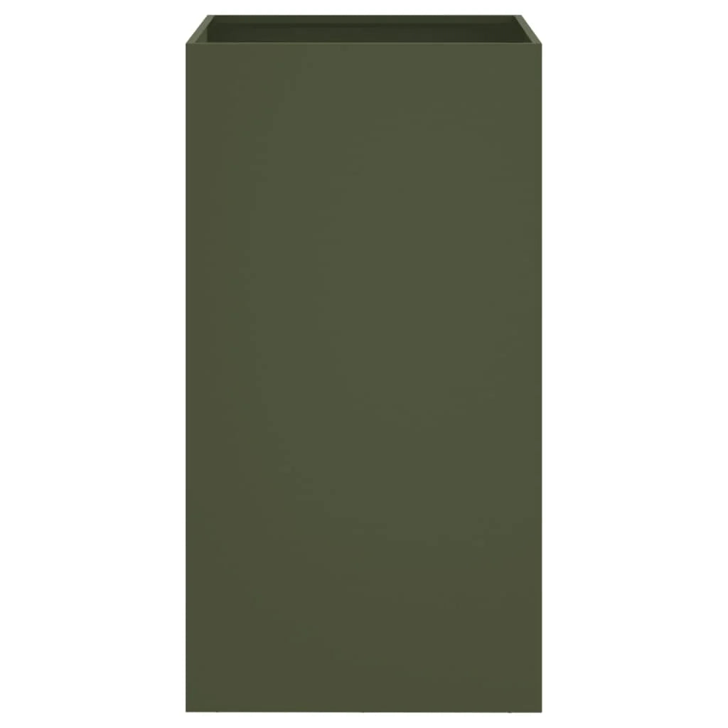 Aiuola/fioriera rialzata color oliva per piante fiori e patio/giardino 42 x 38 x 75 cm acciaio verde 02_0038698