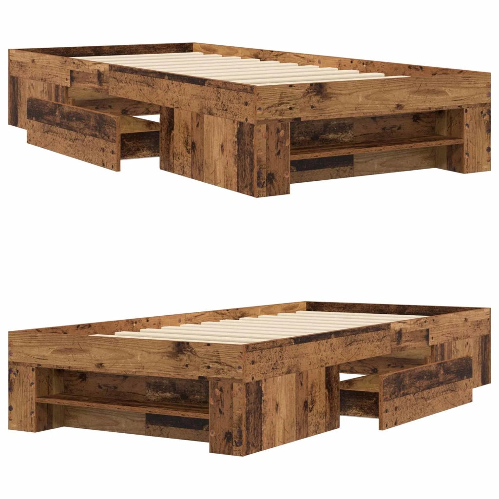 Telaio del letto con storage Legno antico 80 x 200 cm 3429688