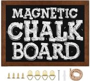Tavolo bianco magnetico con cornice in legno, scrittura con matita, per appendere verticalmente o orizzontalmente, pannello magnetico, con fune di juta per appendere, 30 x 40 cm