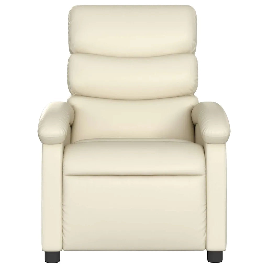Divano Sedia-Poltrona Reclinabile Elettrica Crema in Similpelle 893617