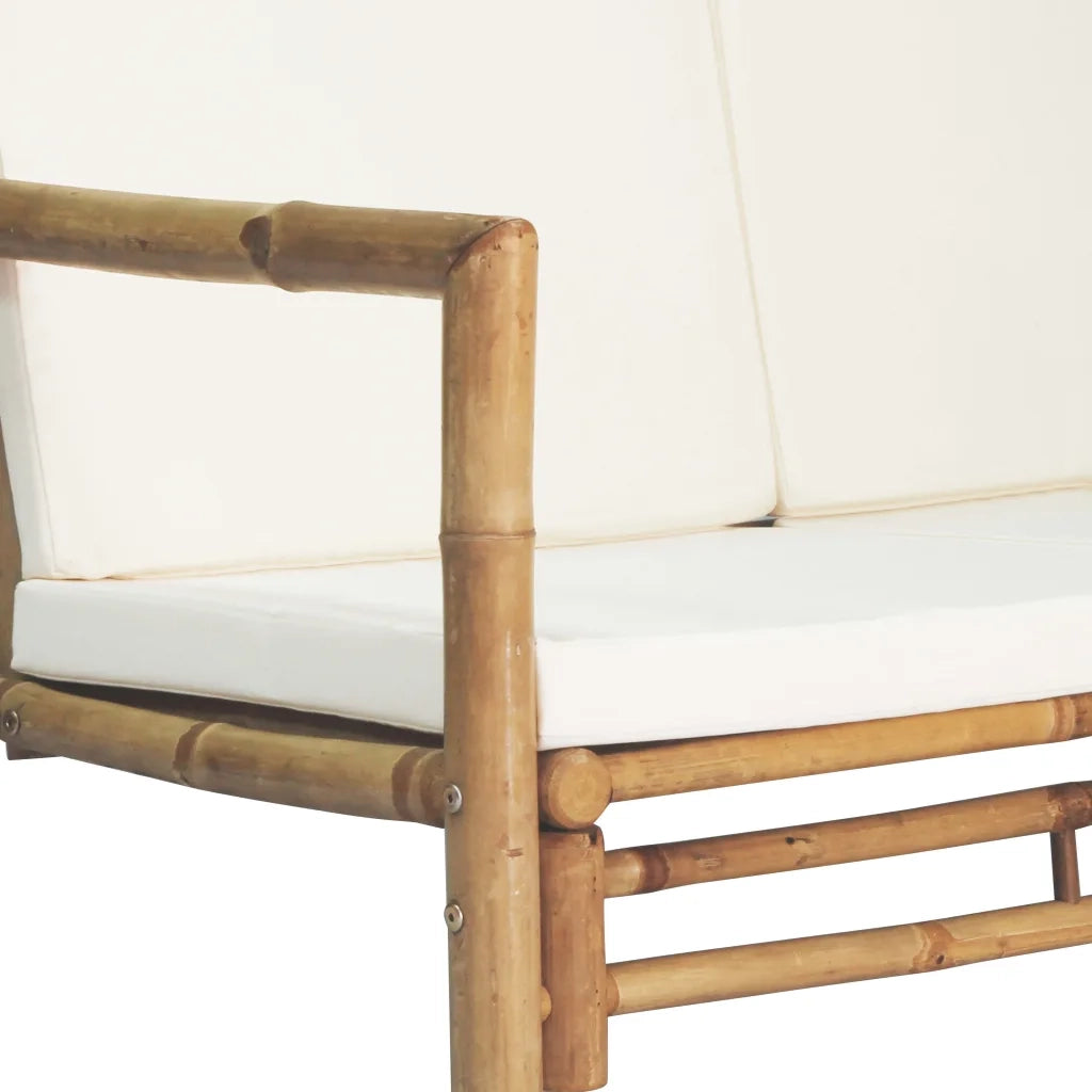 Set Divani da Giardino 4 pz con Cuscini in Bambù 43159