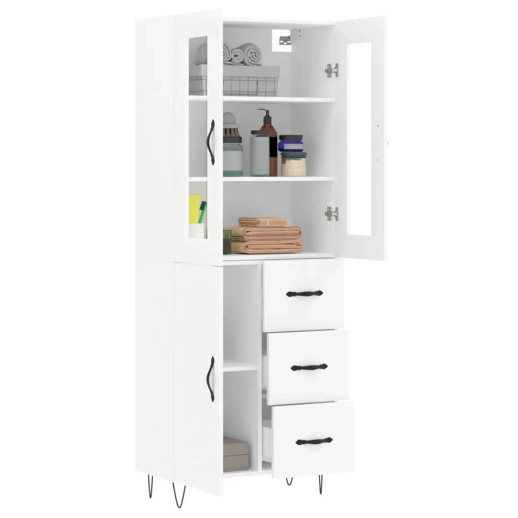 Credenza Bianca 69,5x34x180 cm in Legno Multistratocod mxl 131451