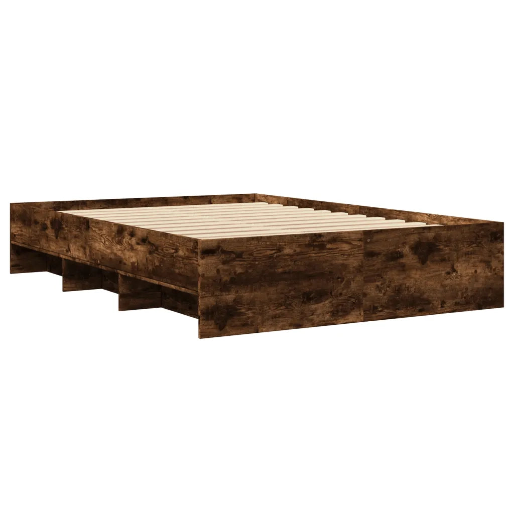 Giroletto senza Materasso-Struttura Letto Rovere Fumo 120x200 cm in Truciolato 846005