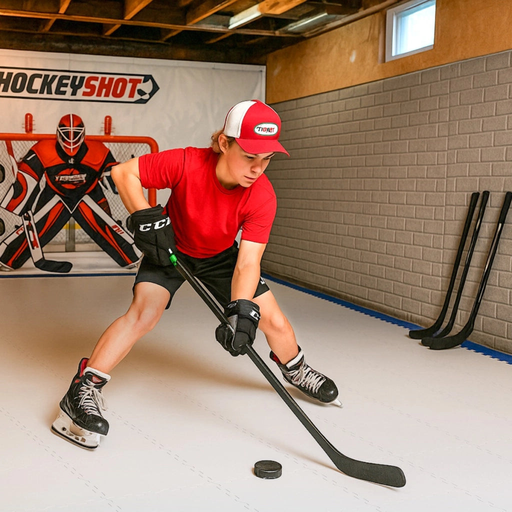 Tavola di ghiaccio artificiale per tiro da hockey pista di ghiaccio, Piastrelle per pavimenti da hockey per allenamento Bianco
