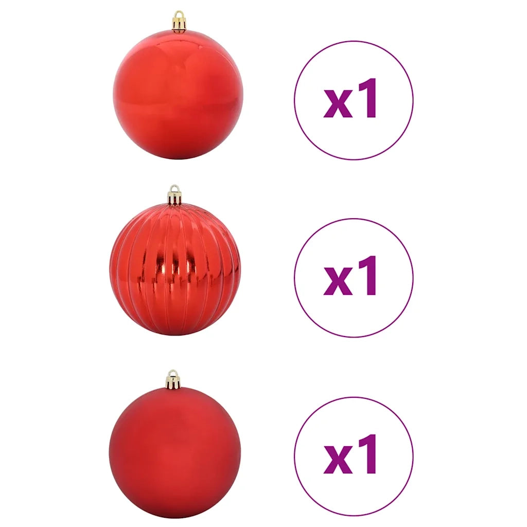 Set di palline di Natale XXL 3 pz Rosso Plastica CFW6649512