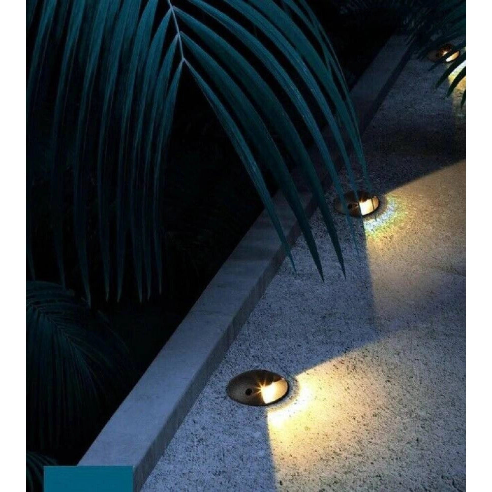Trade Shop - Faretto Segnapassi Led Calpestabile Radente 12v Luce Naturale Ip65 3w Monofascio -