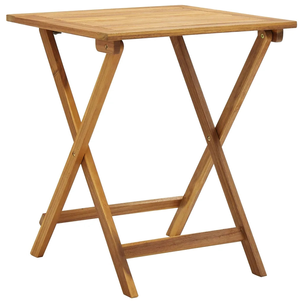 Set da Bistrot 3 pz Pieghevole con Cuscini Massello di Acacia 310275
