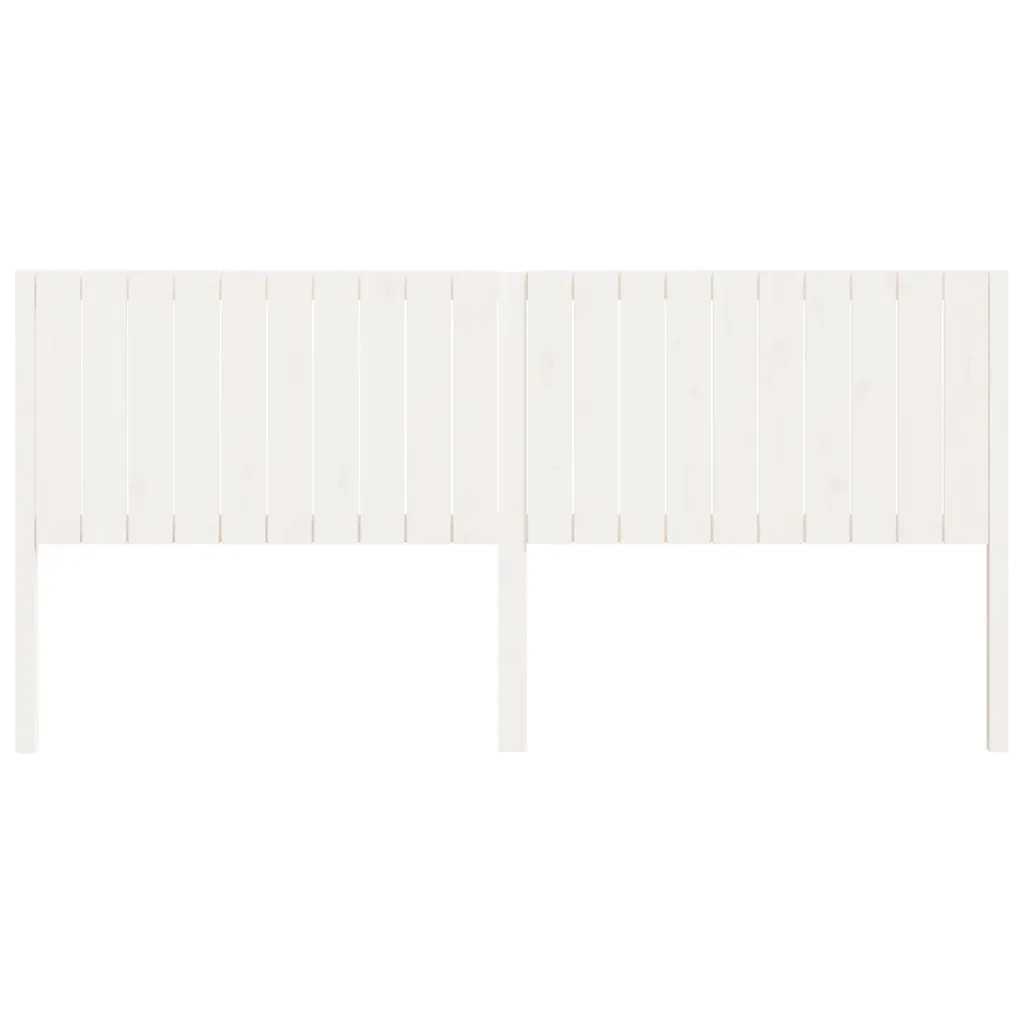 Testiera | Testata per Letto Bianca 205,5x4x100 cm Legno Massello di Pino